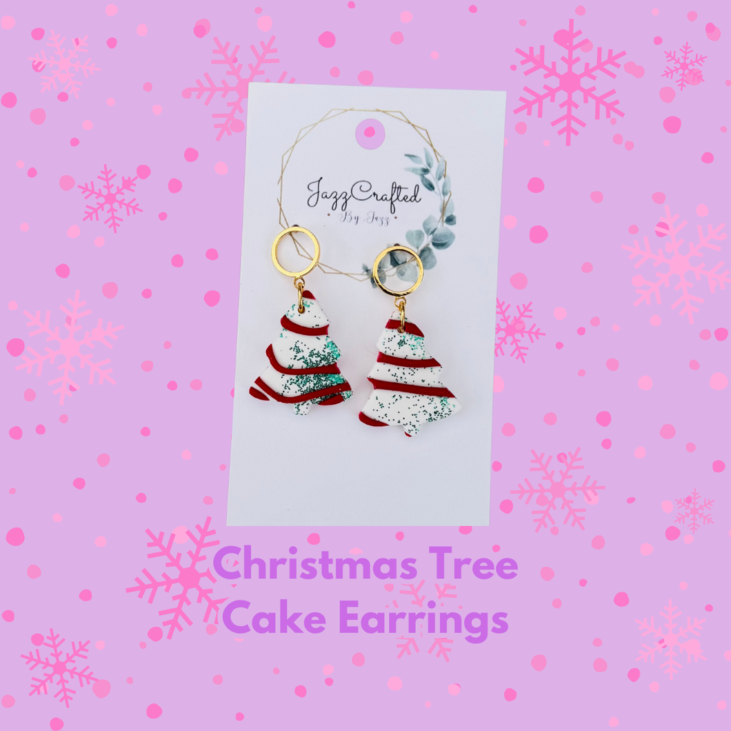 Christmas Tree Cake Earrings